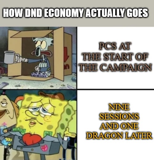 How dnd economy actually goes - meme