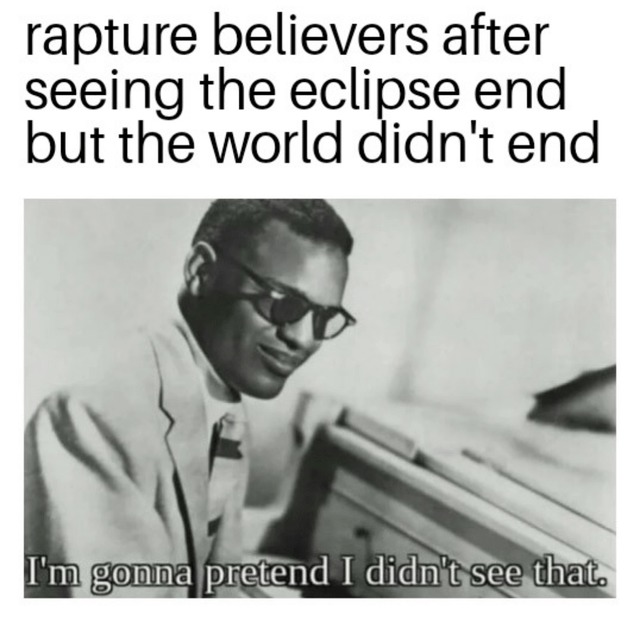 Rapture believers meme