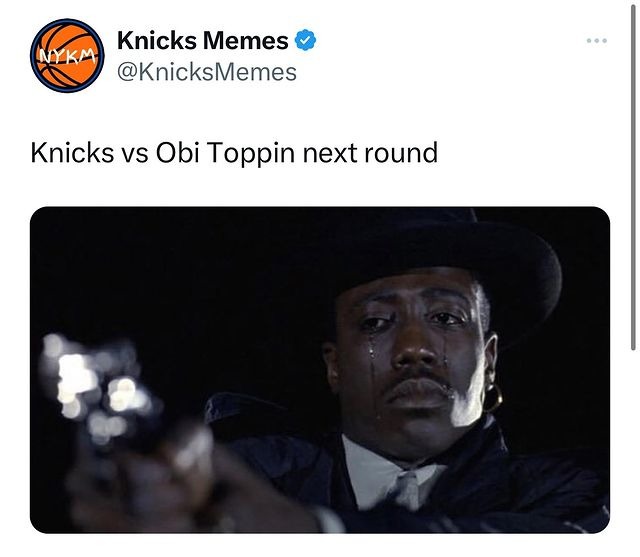 Knicks vs Obi toppin meme