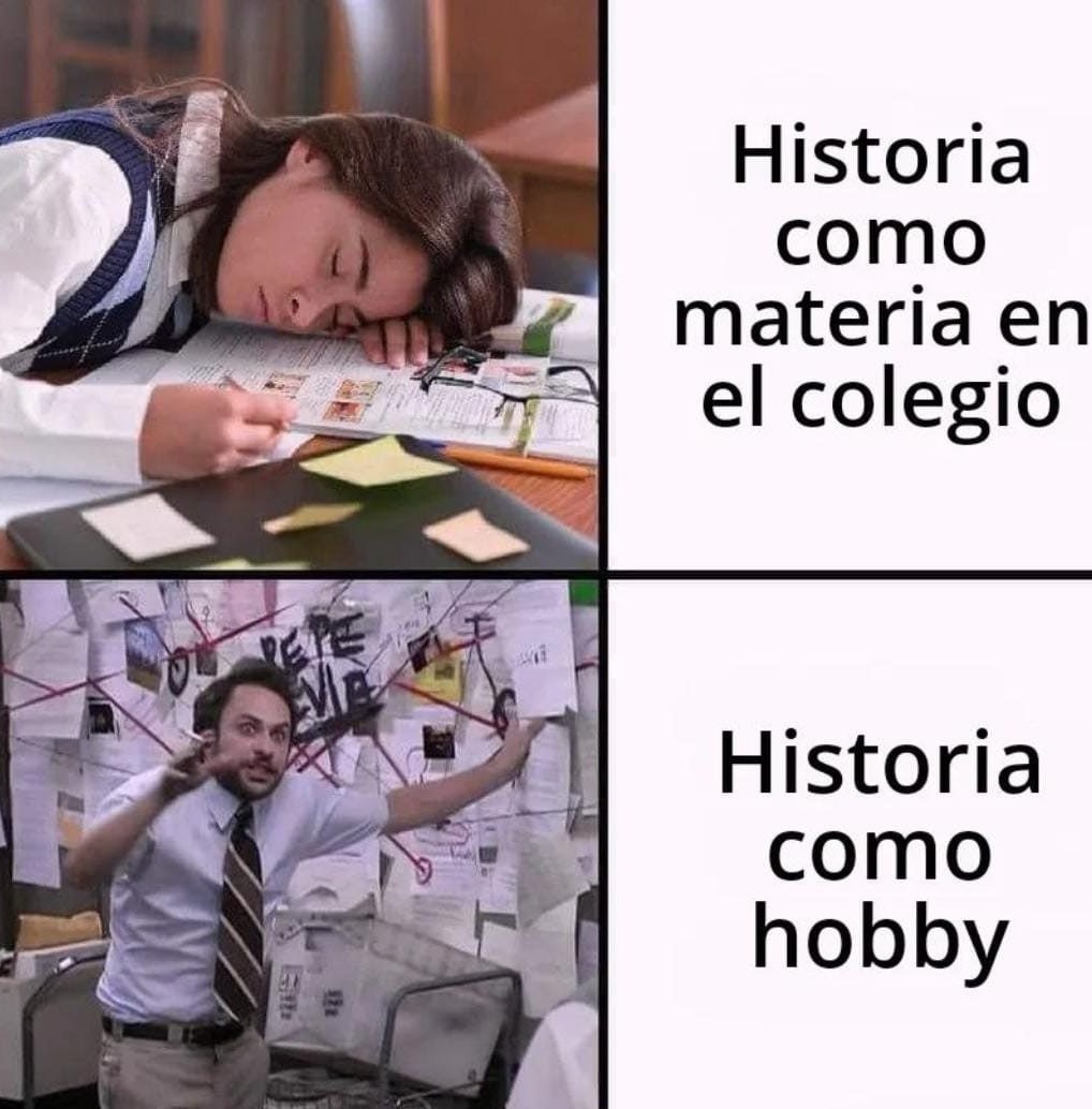 Historia como hobby - meme