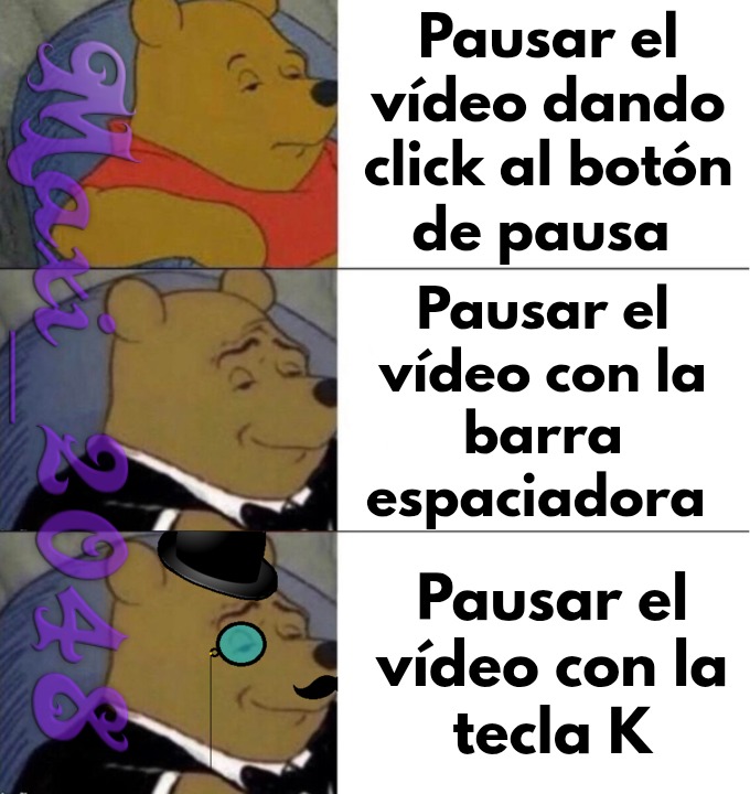 Pausar un vídeo en YouTube. - meme
