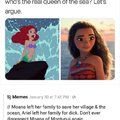 The real queen of the sea: Ariel vs Moana