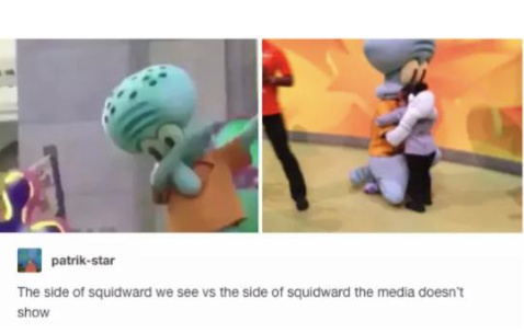 Squidward is a whole new skintone - meme