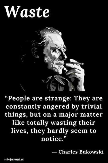 Charles Bukowski quote about people - meme