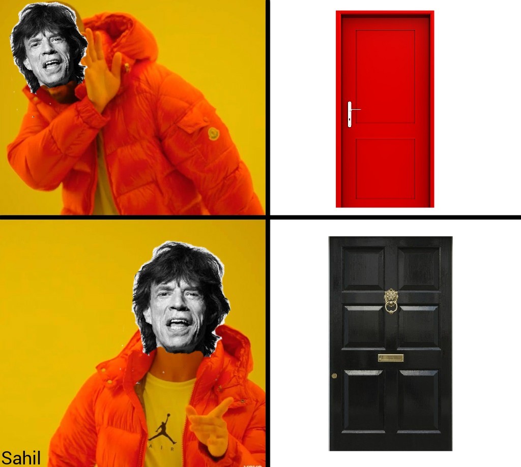 I see a red door and I want it painted _______ - meme