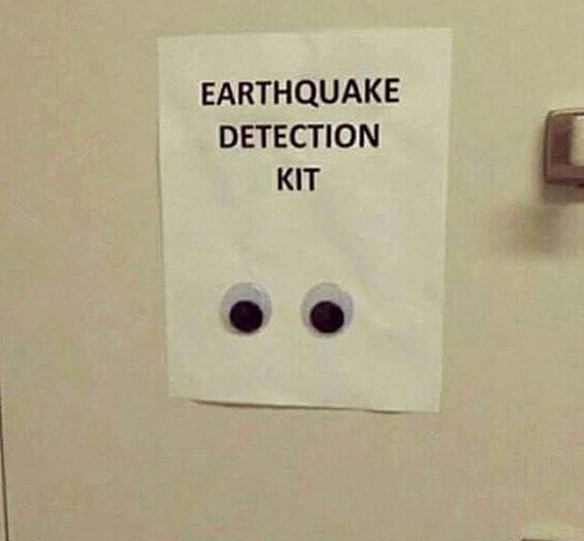 kit de detecção de terremoto - meme