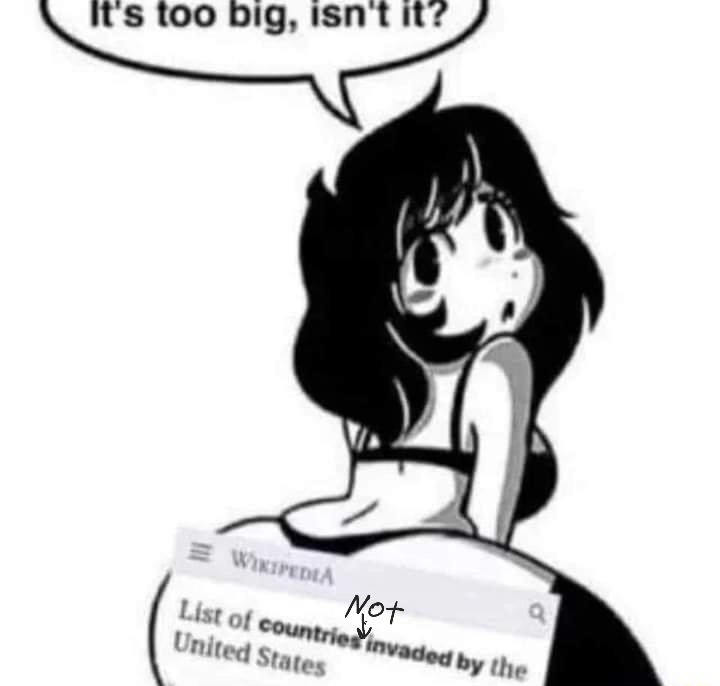 It's too big, isn't it? - meme