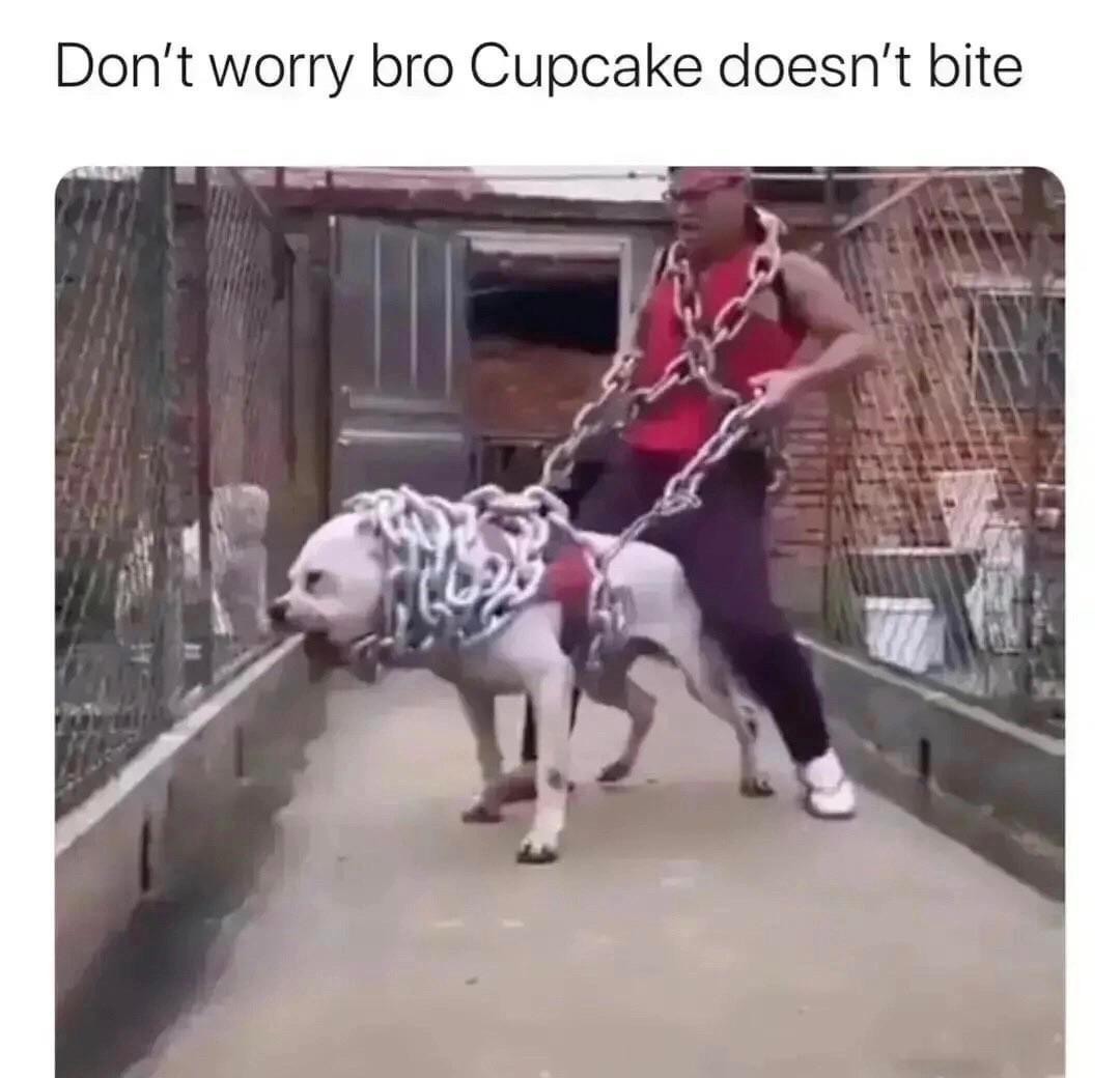 Cupcake is a hugger - meme