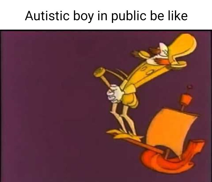 Autistic boy in public - meme