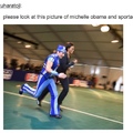please look at this picture of michelle obama and sportacus