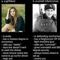 A girlfriend vs a soviet infantryman