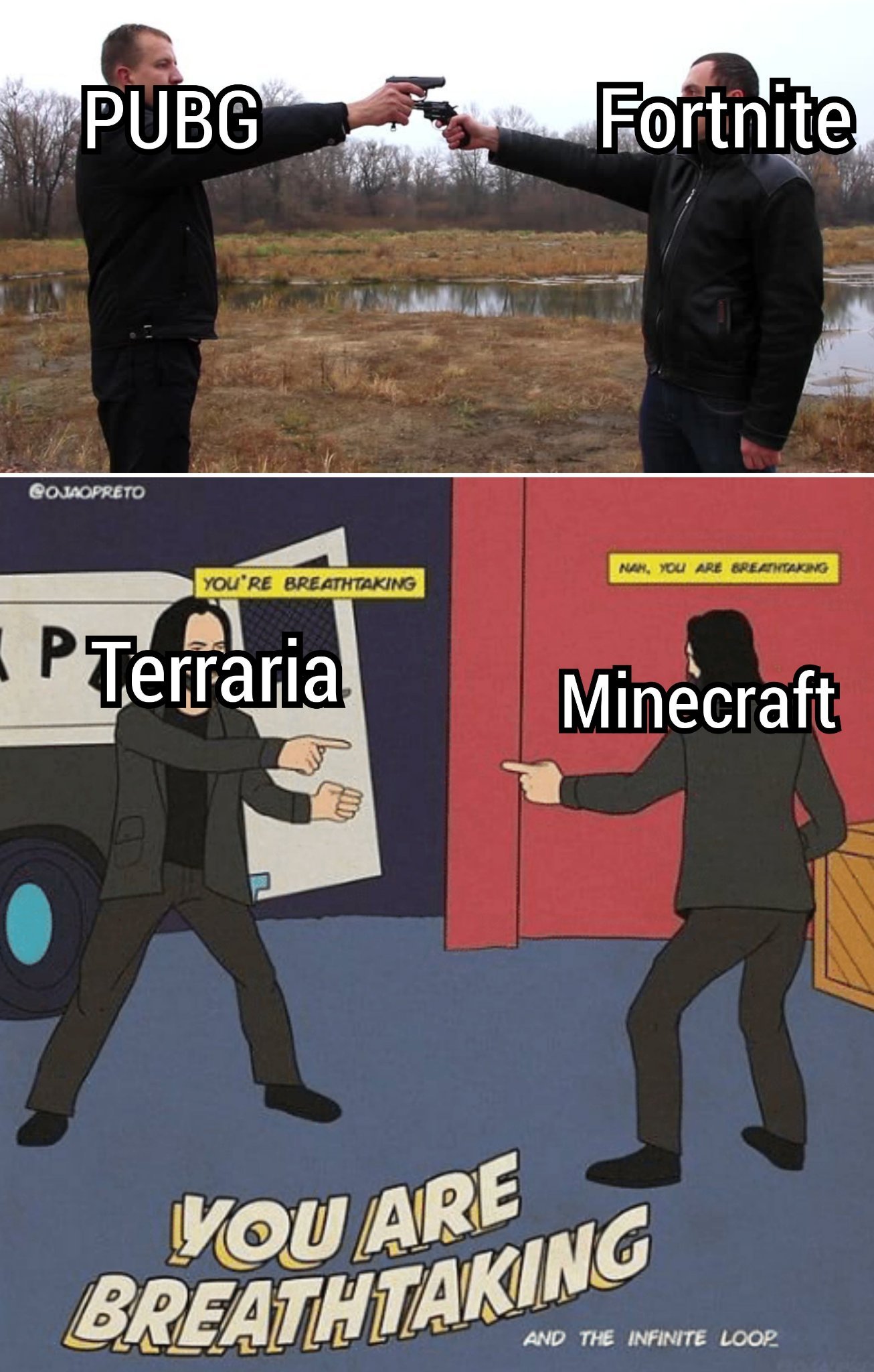 Minecraft & Terraria - meme