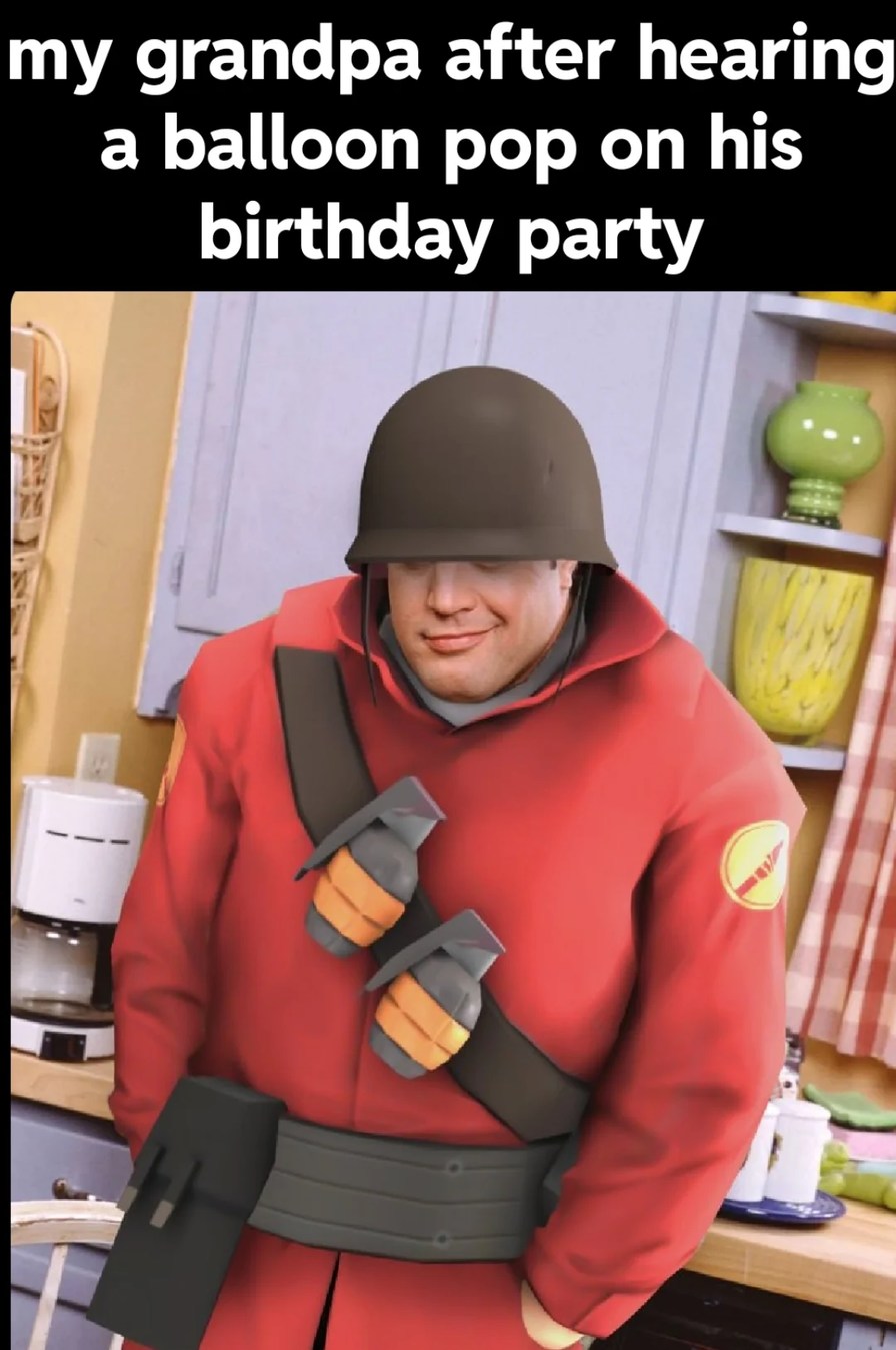 Birthday party with grandpa - meme