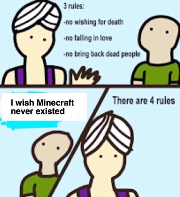 Minecraft é melhor que anime - meme