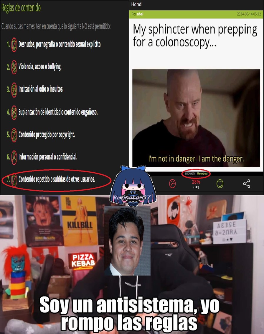 abel torres el creador de momosdroid rompio las reglas - meme