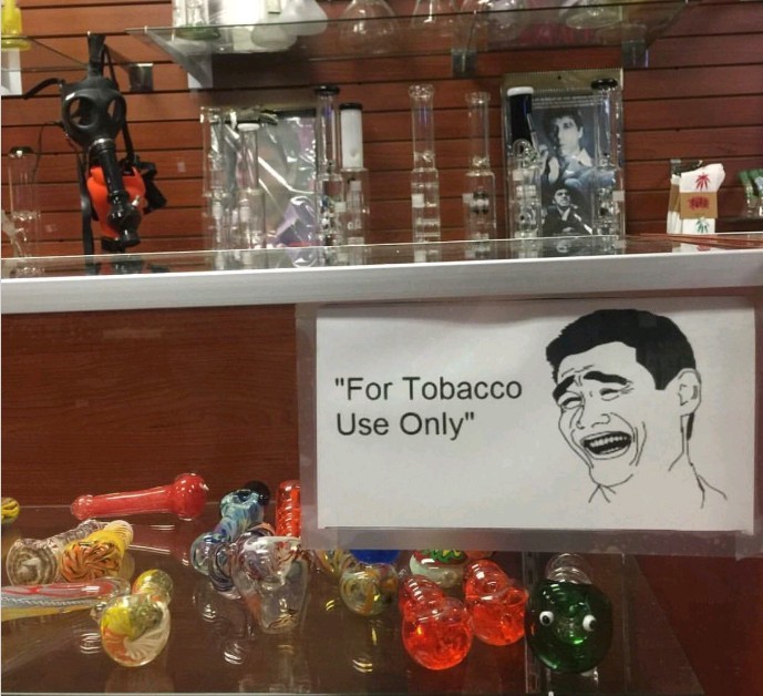 This smokes shop sign - meme