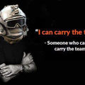 You can't carry yourself...