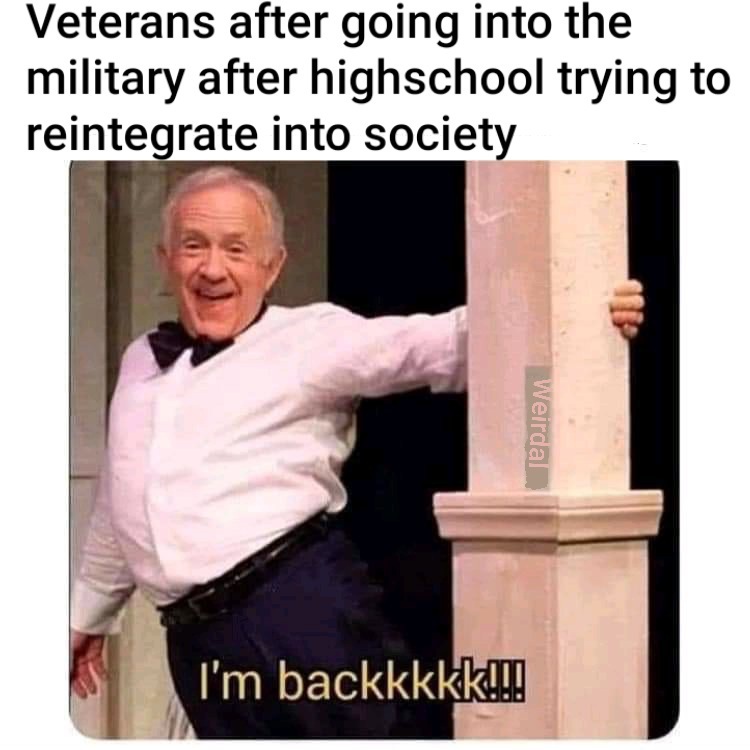 It's really a shame how poorly some vets integrate into society. They deserve better. - meme