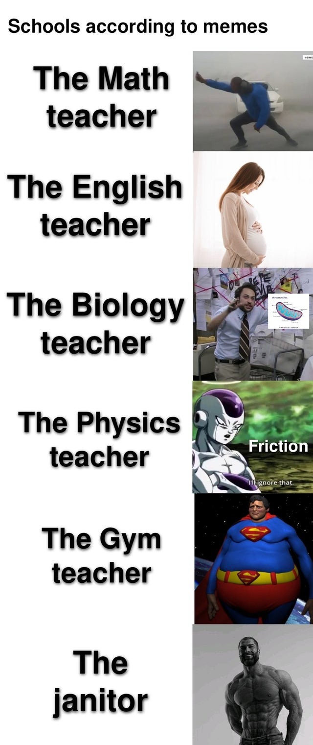 Schools according to memes