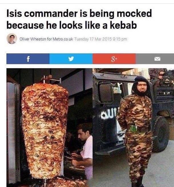 Isis commander looks like a kebab - meme