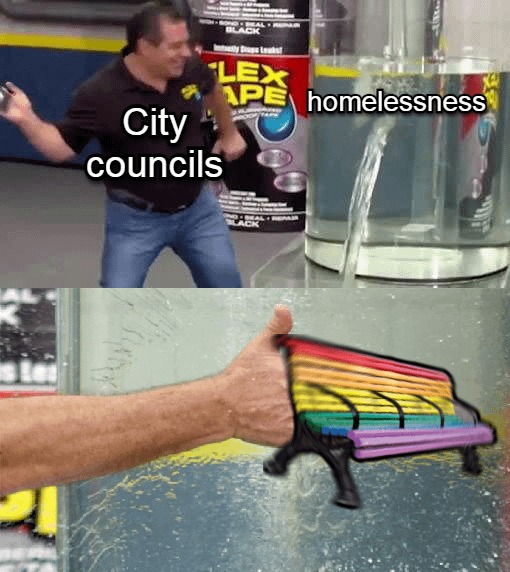 Homeless people are grateful - meme