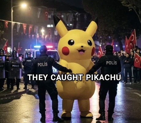Turkish police finally caught Pikachu and now he’s on trial - meme