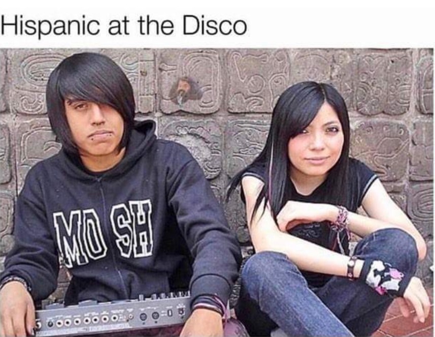 Hispanic at the disco - meme