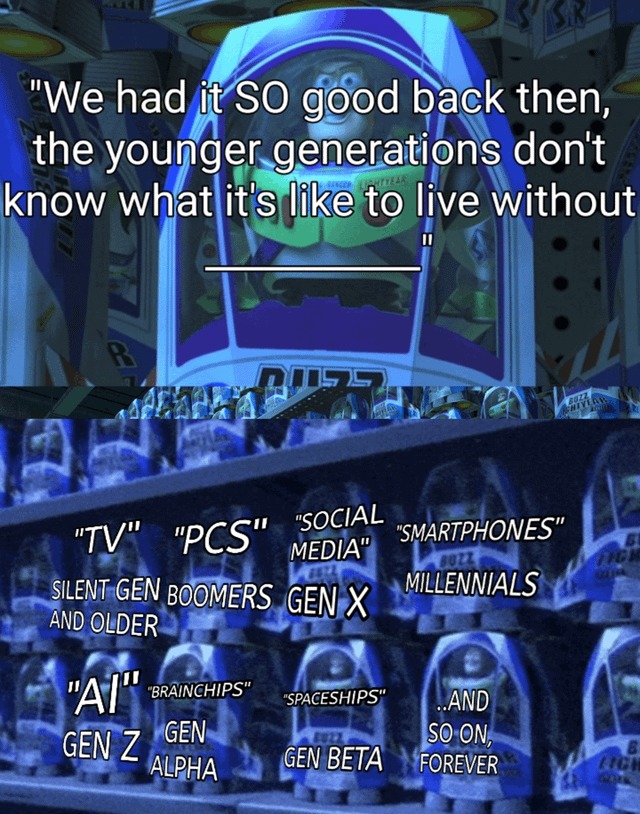 the same cycle again and again - meme