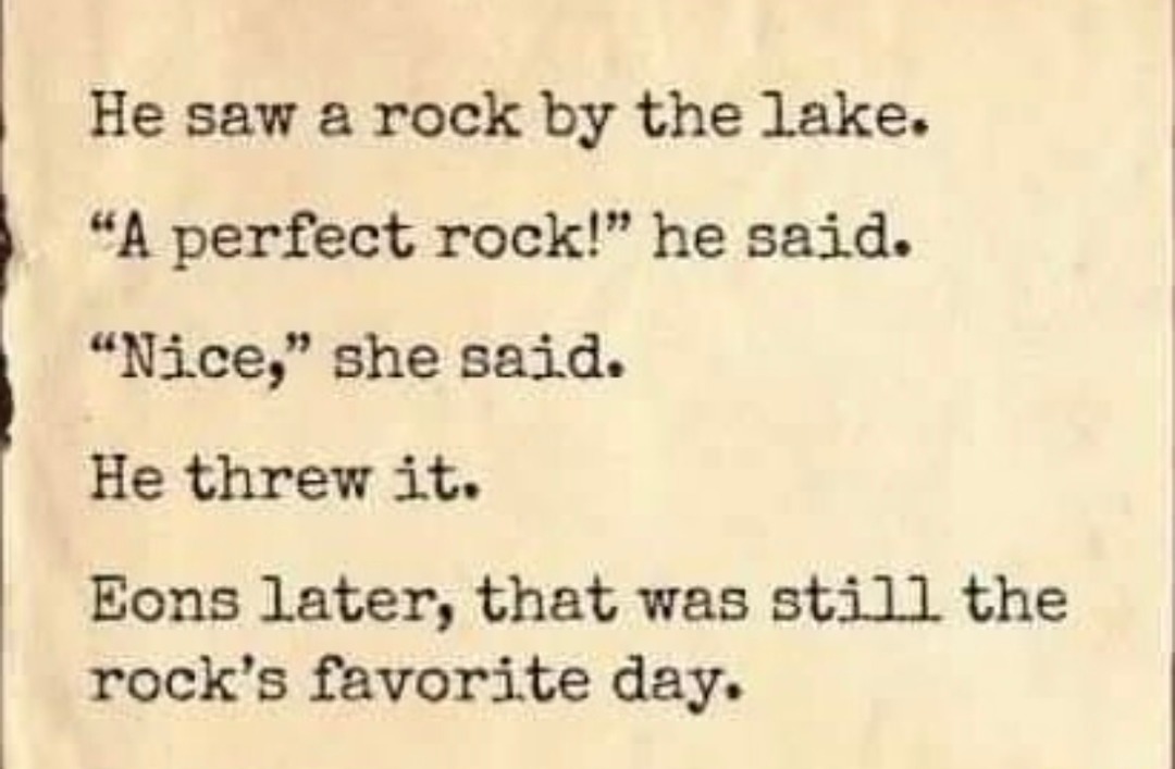 That one perfect throw became the rock’s best day - meme