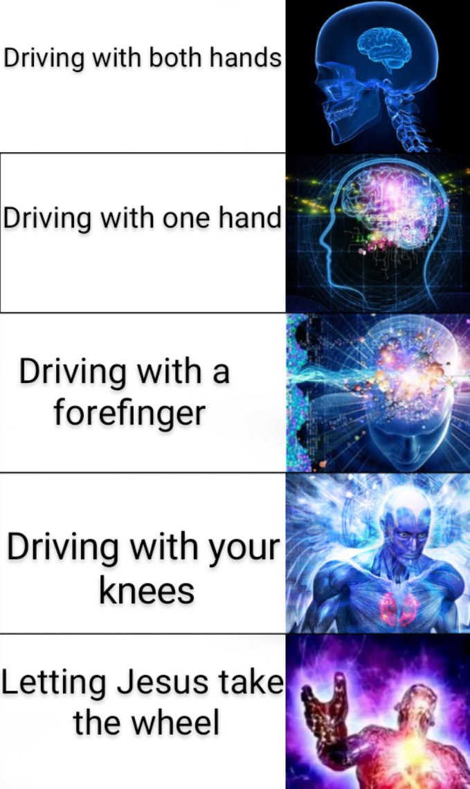 Thought of it in the car - meme