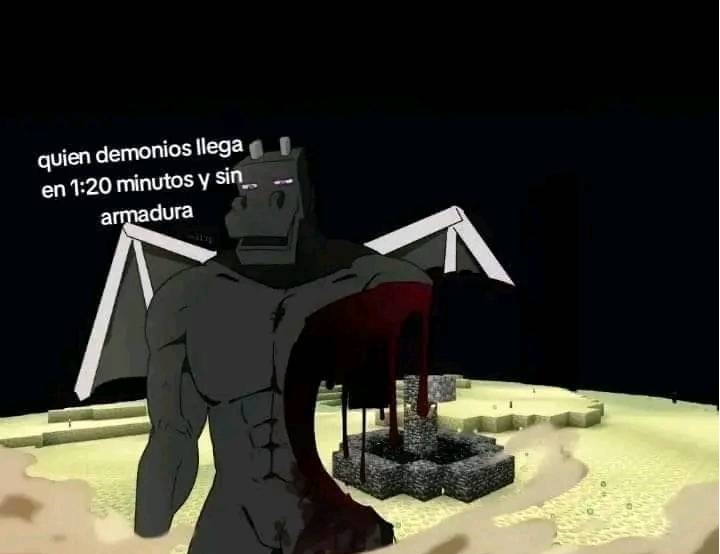 La dragona del end cuando te haces un speedrun: - meme