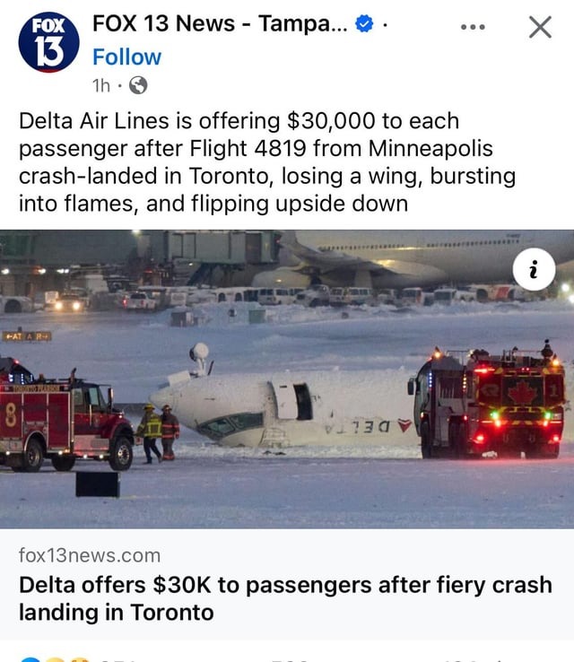 Delta Air Lines is offering $30,000 to each passenger - meme