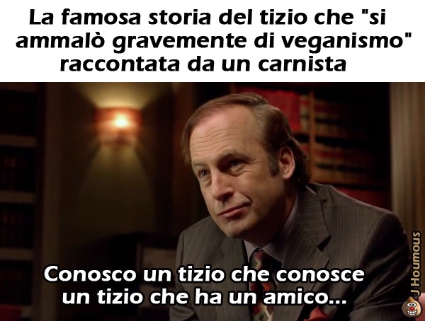 La famosa storia del vegano ... - meme
