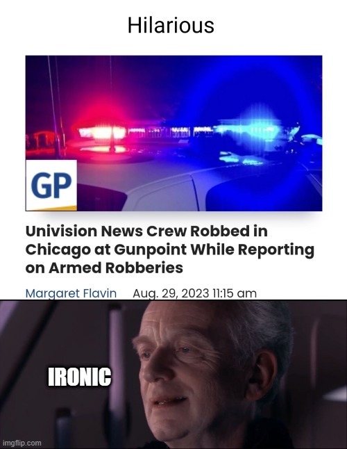 Univision News crew robbed while reporting on armed robberies - meme
