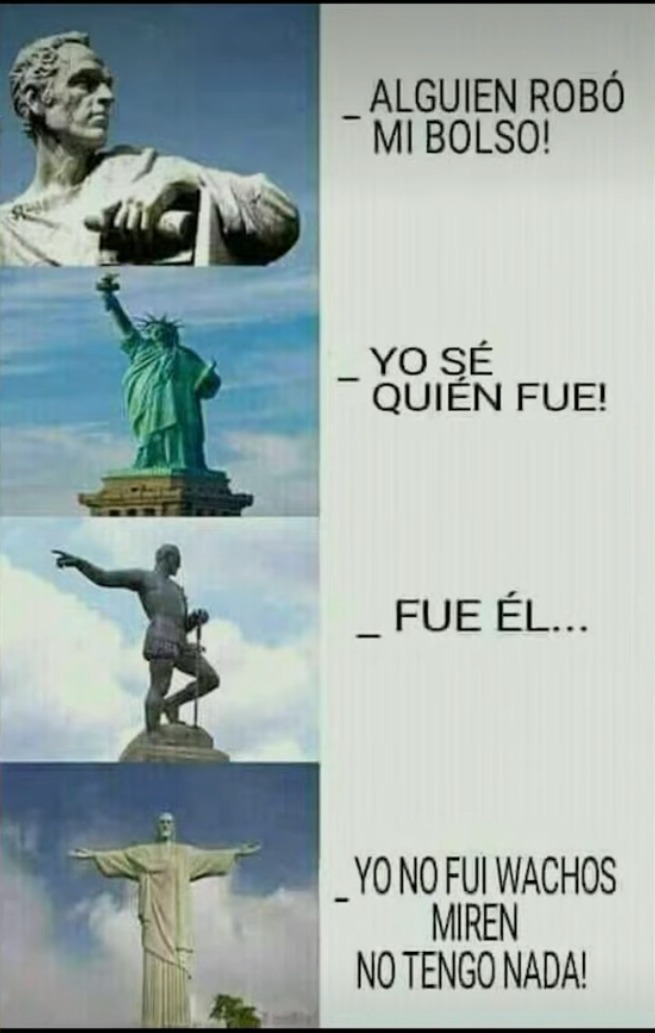 Las estatuas pueden conversar - meme
