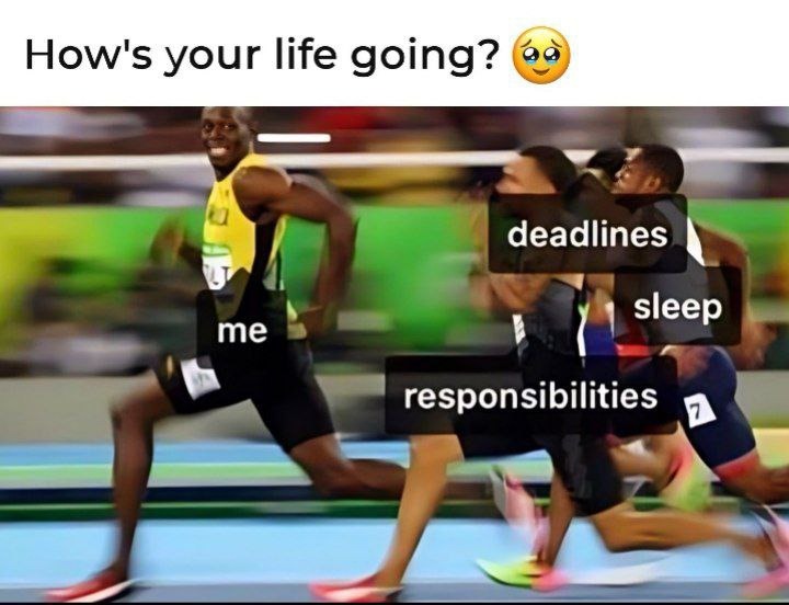 How’s life going? Oh just a constant battle - meme