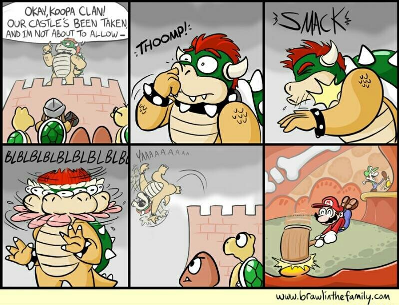 The story of the In's and out's of Bowser - meme