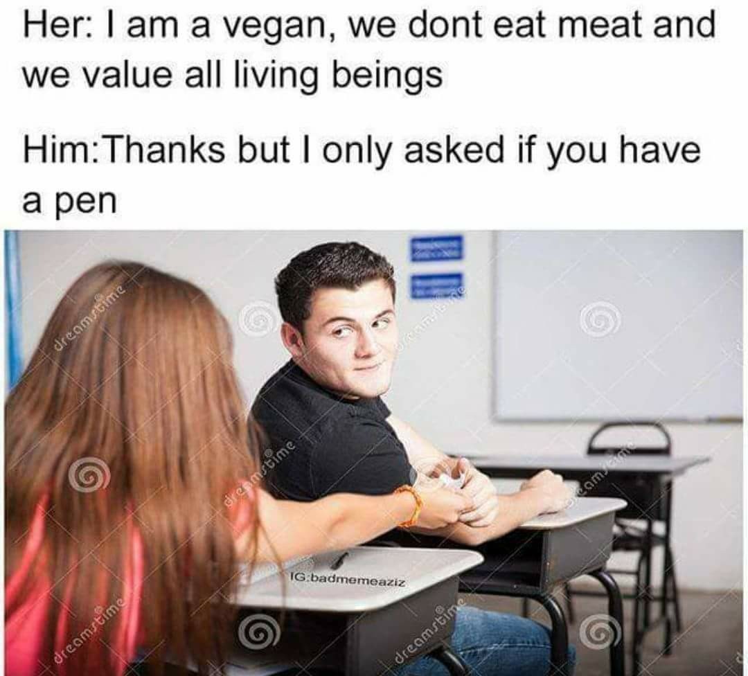 Vegans in a nutshell - meme