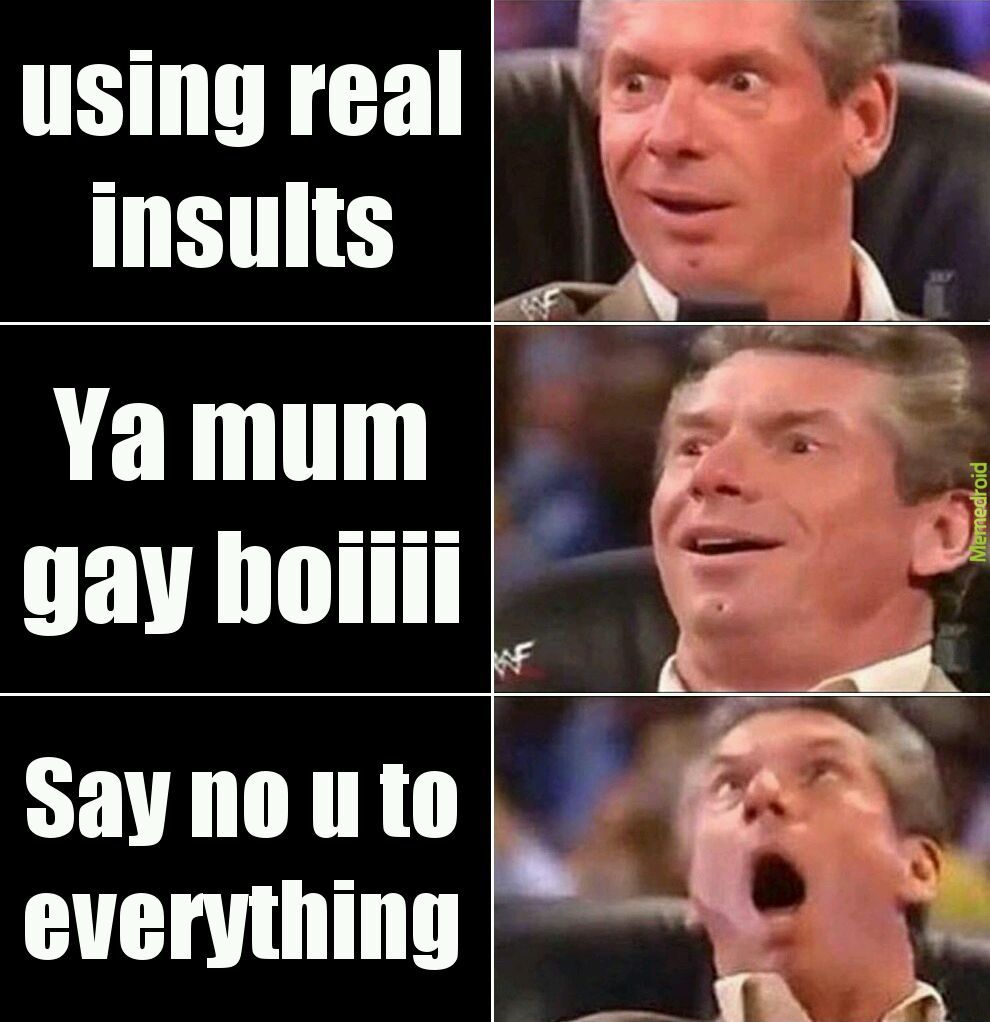 Title uses these insults - meme