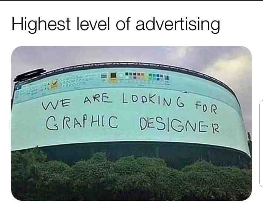 On cherche un graphiste designer - meme