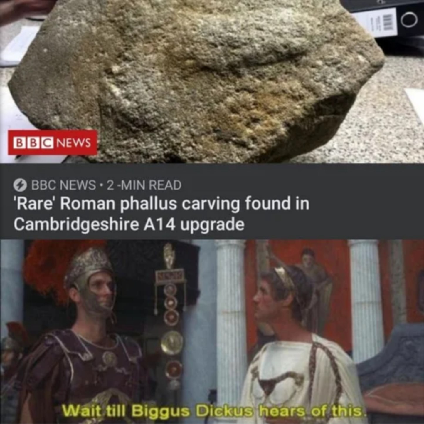 Prehistoric phallus - meme
