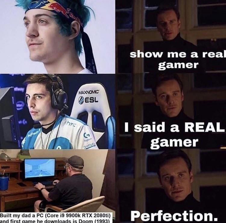 A real gamer - meme