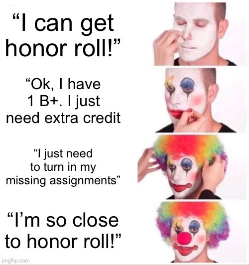 Clown make up meme