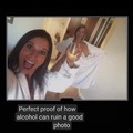 How dare she ruin the shot by raising a glass