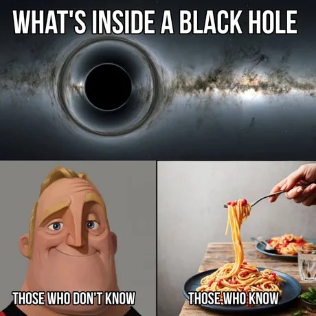 What's inside a black hole - meme