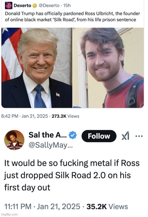 Ross Ulbricht pardon meme news