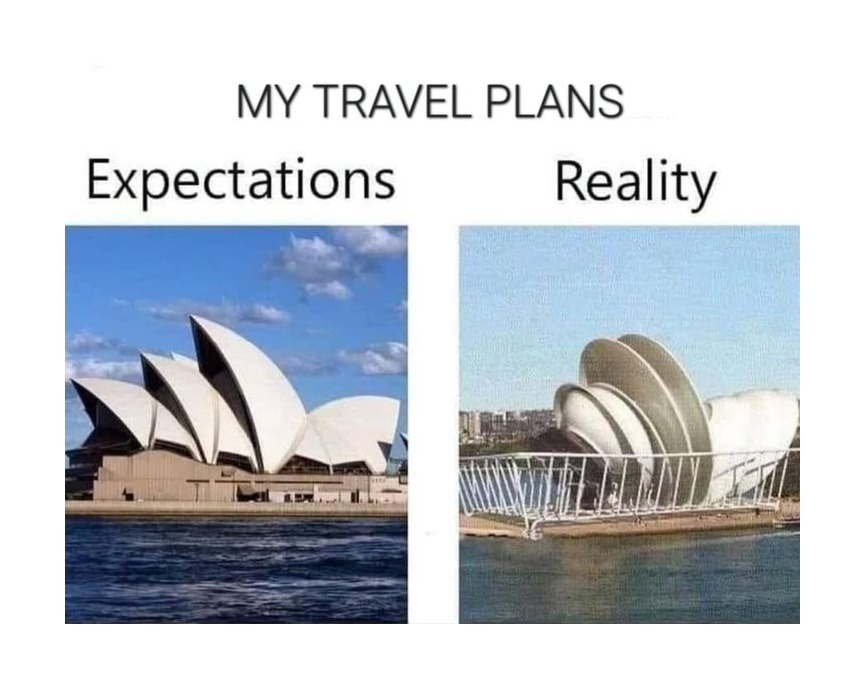 ﻿MY TRAVEL PLANS Expectations Reality