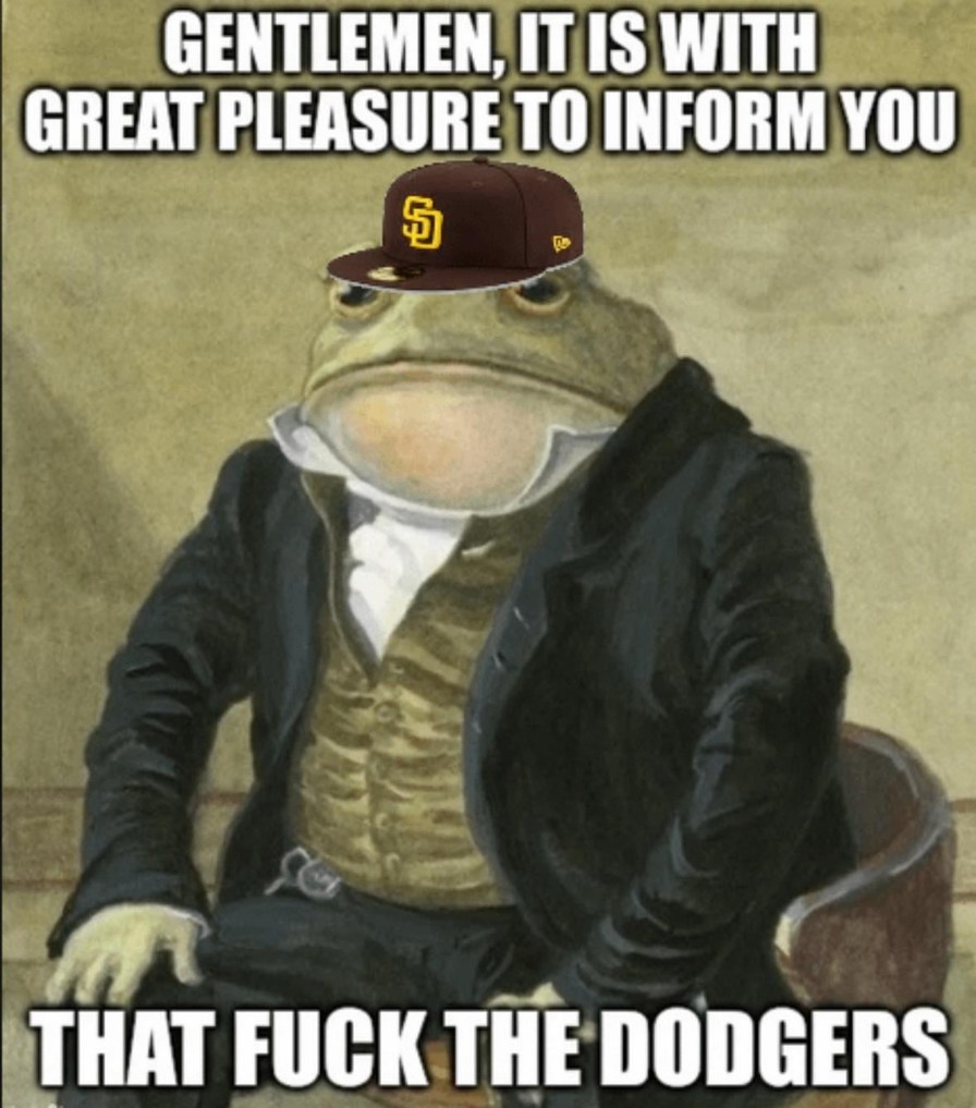 dodgers vs padres match meme