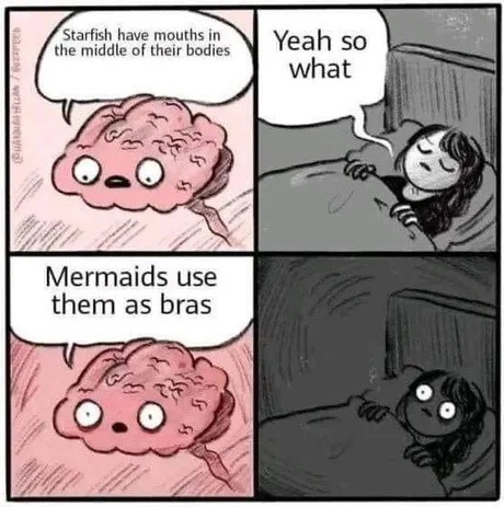 mermaid bra lore - meme