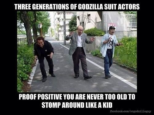 Godzilla suit actors - meme